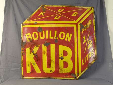 BOUILLON KUB « Pour 1/2 Litre » : Plaque émaillée 