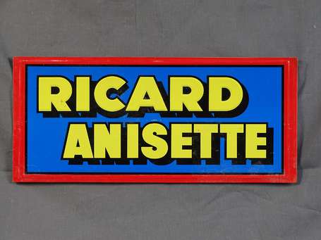 RICARD ANISETTE : Bandeau en tôle embossée. 49 x 