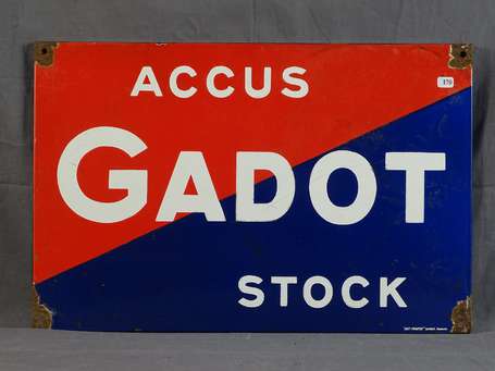 ACCUS GADOT Stock : Plaque émaillée plate à 