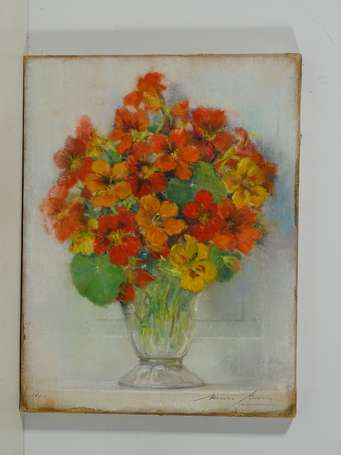 BURON Henri (1880-1969) Bouquet. Pastel signé en 
