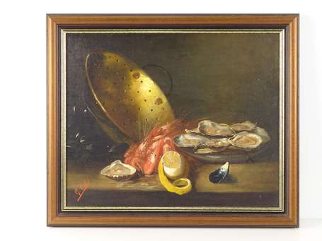 COLLOT G. (Xxe S) - Nature morte aux fruits de 