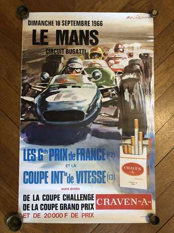 Automobile - affiche des grands prix de France , 