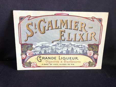 Elixir ST GALMIER - panonceau lithographié 