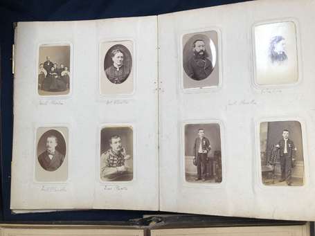 Ensemble de 5 Albums de photos CDV et Cabinet , 