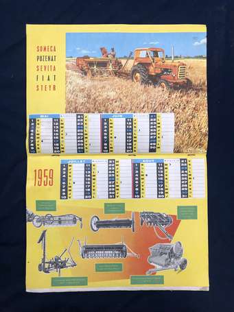 Tracteur SEVITA - Calendrier publicitaire illustré