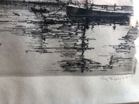 BEJOT - St Malo 1914 - eau forte de l'artiste 