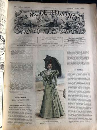 LA MODE ILLUSTREE - 3 volumes du Journal de Mode 