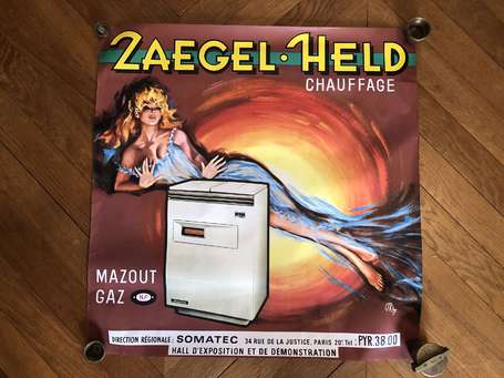 Chauffage ZAEGEL HELD - affiche illustrée par 