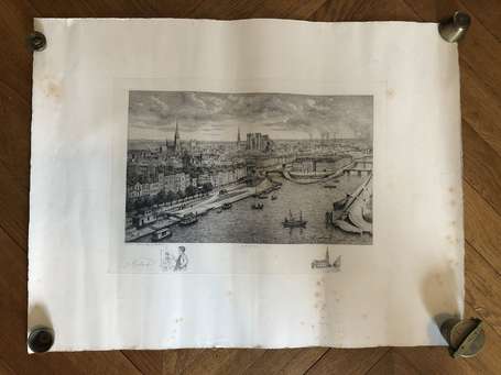 Nantes - gravure par J. CORABOEUF en 1917 