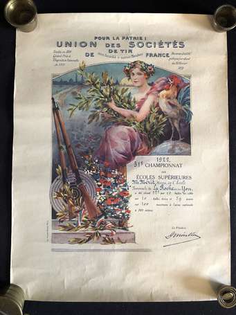 Union des Sociétés de Tir de France - Affichette 