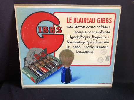 Le Blaireau GIBBS - panonceau lithographié 