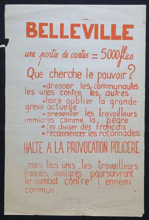 MAI 68 - Belleville : une partie de cartes = 5000 