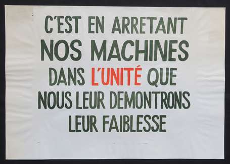 MAI 68 - C'est en arrêtant nos machines dans 