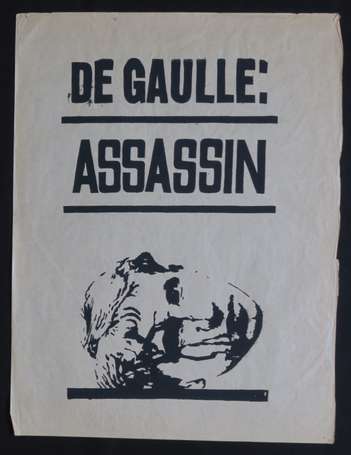 MAI 68 - De Gaulle Assassin - Affiche originale 