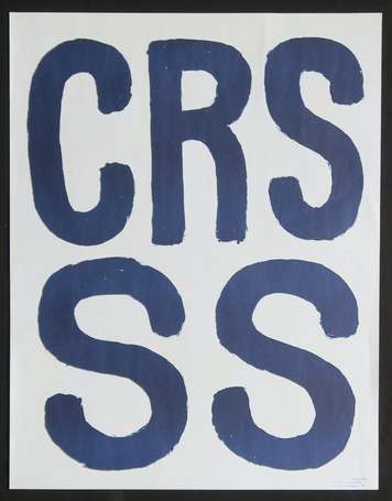 MAI 68 - CRS SS - Affiche originale imprimée en 