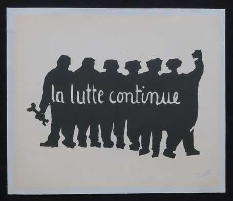 MAI 68 - La lutte continue - Affiche originale 