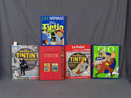 Hergé : 5 livres et revues : Géo Tintin grand 
