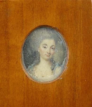 Ecole Française Fin XVIIIème siècle Portrait 