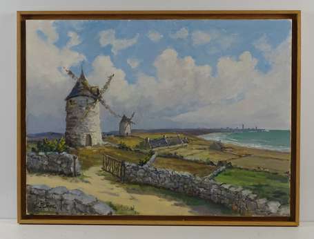 POTTIER Gaston (1885-1980), Bretagne, les moulins 