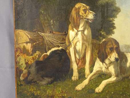 DE VOS Vincent 1829-1875 Chiens de meute au repos 