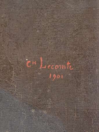 LECOMTE Ch, XIX Xxé, Portrait d'homme, huile sur 