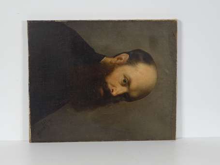 GASSER Leonardo (1831-) Portrait d'homme. Huile 