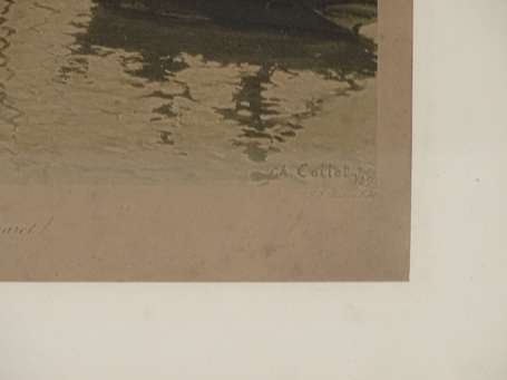 COTTET Charles (1863-1925) Rayons du soir, Port de