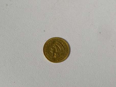 Une pièce 1 Dollar or américain, 1866. Poids :1,7 