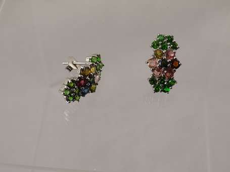 Paire de boucles d'oreilles en argent 925 