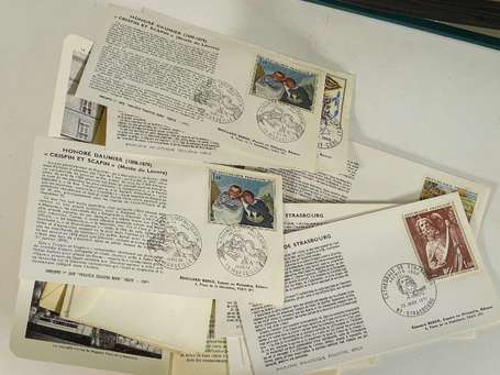 Dans 1 carton, lot de 4 albums de timbres 