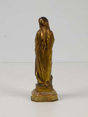 LE HARIVEL Vierge Sujet chryséléphantin en bronze 