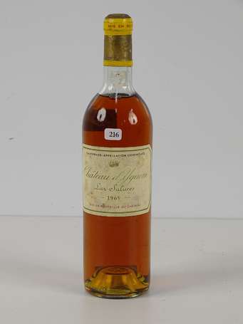 1 Bt Château Yquem, Sauterne, 1969 (ES, niv 8,5 cm