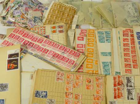 Gros lot de timbres par multiples France oblitérés