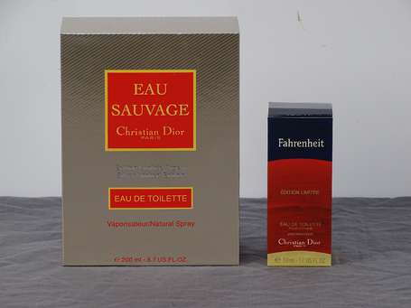 CHRISTIAN DIOR, lot comprenant : - Eau sauvage, 