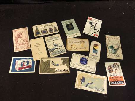 Parfum - Ensemble de 14 cartes parfumées anciennes