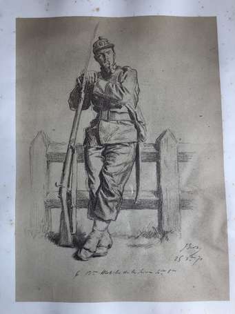 BIVA - Photo d'un dessin de 1870 représentant un 