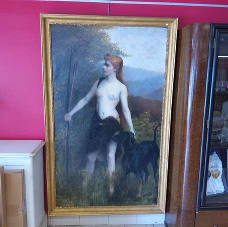 AROSA Marguerite XIX-Xxème siècle Amazone Huile 