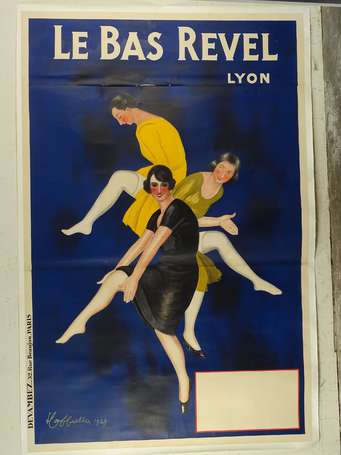 LE BAS REVEL /à Lyon : Affiche lithographiée en 3 