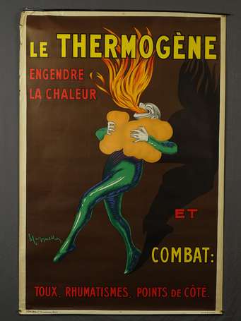 LE THERMOGÈNE : Affiche lithographiée illustrée du