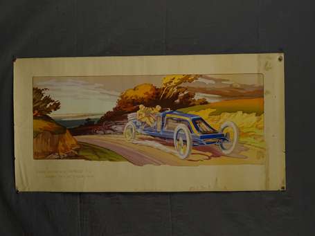 GRAND PRIX DE L'A.C.F 1907 « Szisz sur Voiture 