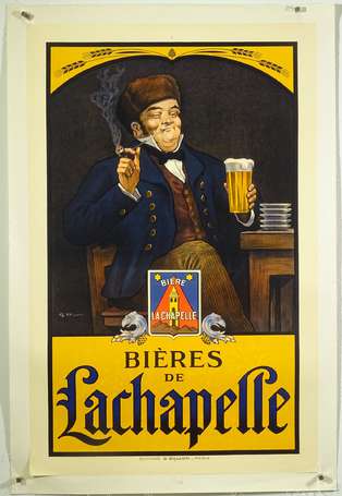 BIÈRE DE LACHAPELLE : Affiche lithographiée signée