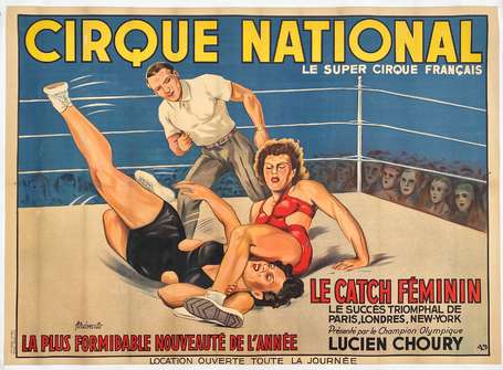 CIRQUE NATIONAL « La Catch Féminin » : Affiche 