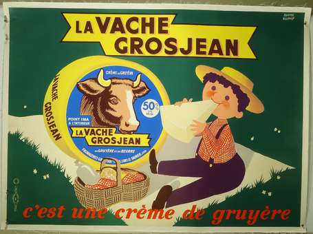 LA VACHE GROSJEAN Crème de Gruyère : Affiche 