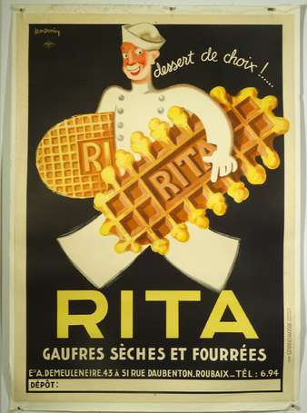 RITA « Gaufres Sèches et Fourrées » : Affiche 