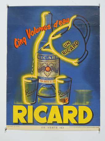 RICARD « 5 Volumes d'Eau » : 2 Versions de l' 