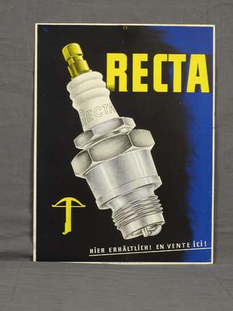 RECTA Bougie : Panonceau lithographié, Suisse. 