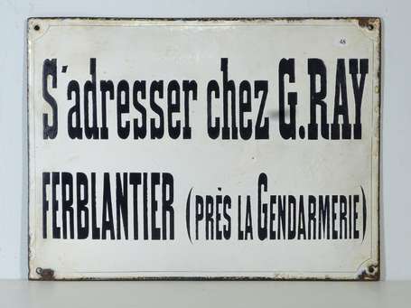 FERBLANTIER « S'Adresser chez G.Ray (Près la 