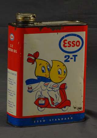 ESSO Motor Oil : Bidon d'huile en tôle de format 