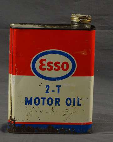 ESSO Motor Oil : Bidon d'huile en tôle de format 