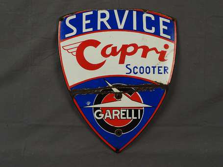 SCOOTER GARELLI « Capri » : Plaque émaillée.  